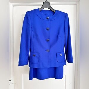 Tahari Blue Suite Skirt Set